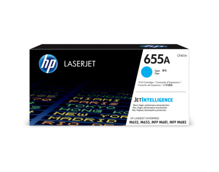 HP 655A toner, HP CF451A - eredeti (cián)