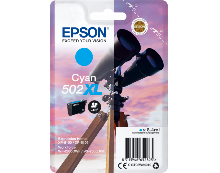 Epson 502XL, C13T02W24010 - eredeti (cián)