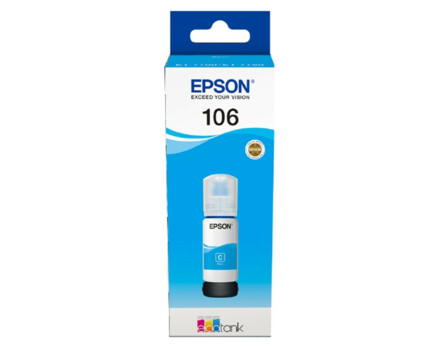 Epson 106, C13T00R240, tintásüveg - eredeti (cián)