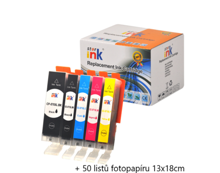 Starink kompatibilní cartridge Canon PGI-570 PGBK + CLI-571 C/M/Y/BK (2x Černá + 3x Barvy)