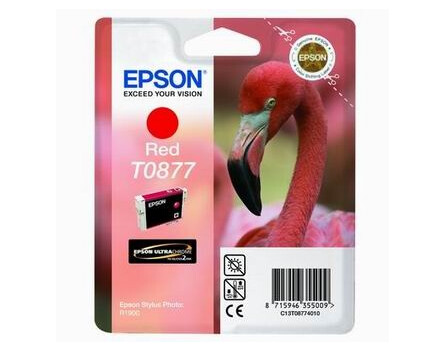 Epson Stylus Photo R1900 tintapatron, C13T08734010, piros, 1 * 11,4 ml, O