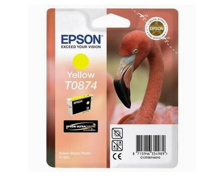 Epson Stylus Photo R1900 tintapatron, C13T08744010, sárga, 1 * 11,4 ml, O